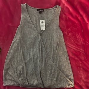 Express sleeveless top. Loose fitting. Ribbed. Size small. Never worn. Grey.